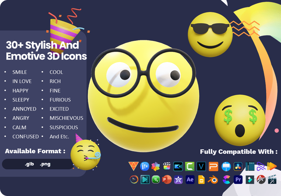 30 fun and exciting 3D emoji packs PIC